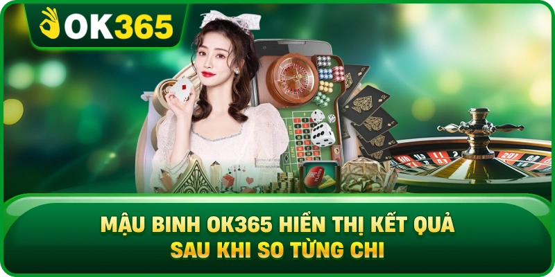 Mậu Binh OK365 Hiển Thị Kết Quả Sau Khi So Từng Chi